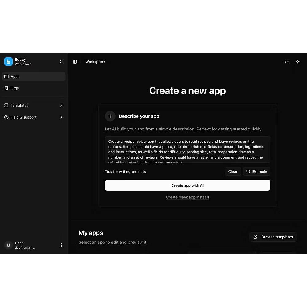Buzzy – No-Code Figma-to-App AI Builder