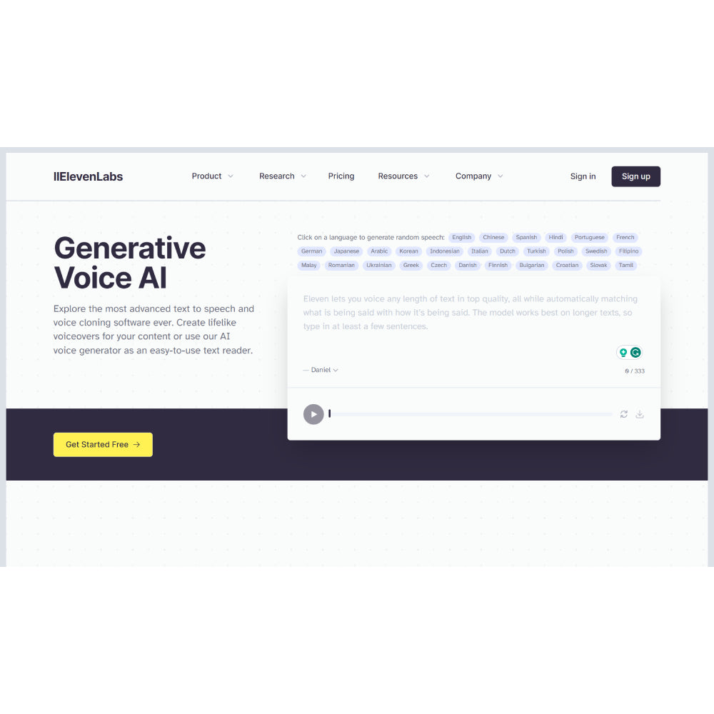 ElevenLabs – Eleven Music AI Composer for Realistic Vocals