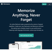 Memozora — Online Flashcard Maker for Effective Memorization