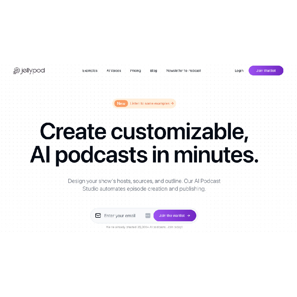 Jellypod – AI-Powered Personalized Podcast Studio