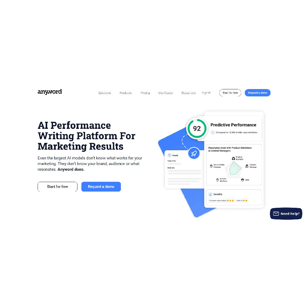 Anyword – AI Copywriting & Conversion Optimization Tool