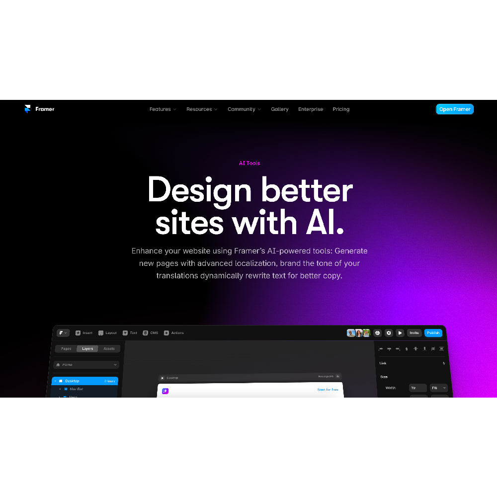 Framer – No-Code Web Design with AI