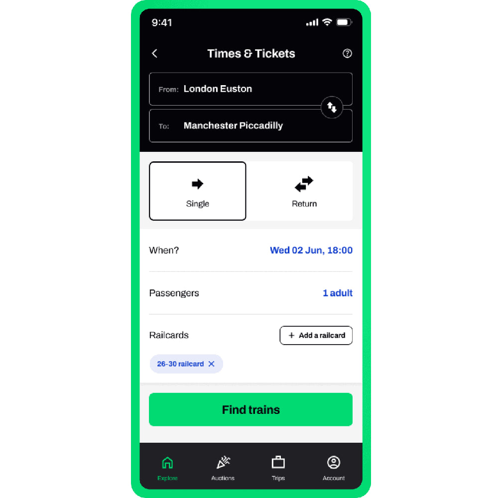 Seatfrog – Train Upgrade & Last-Minute Travel Deals App