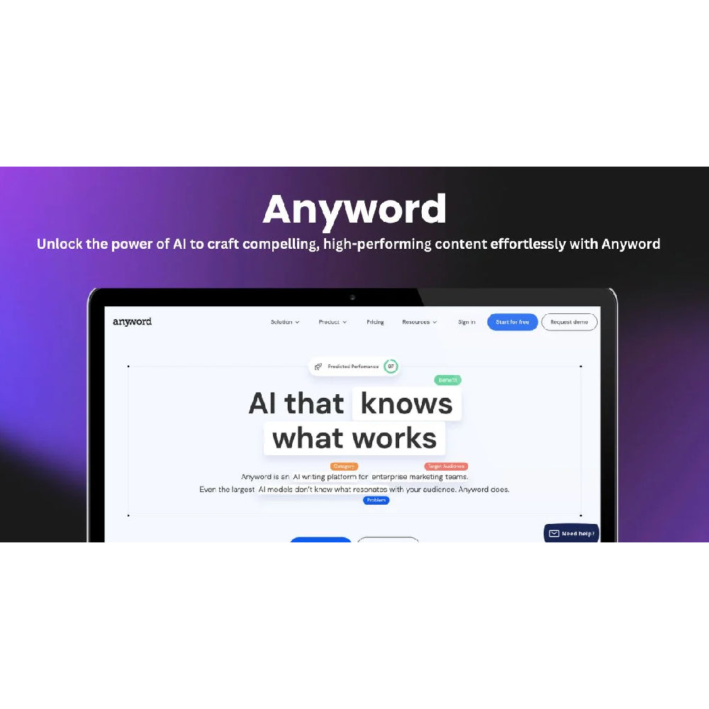 Anyword – AI Copywriting & Conversion Optimization Tool