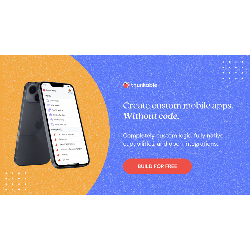 Thunkable – No-Code AI Mobile App Builder