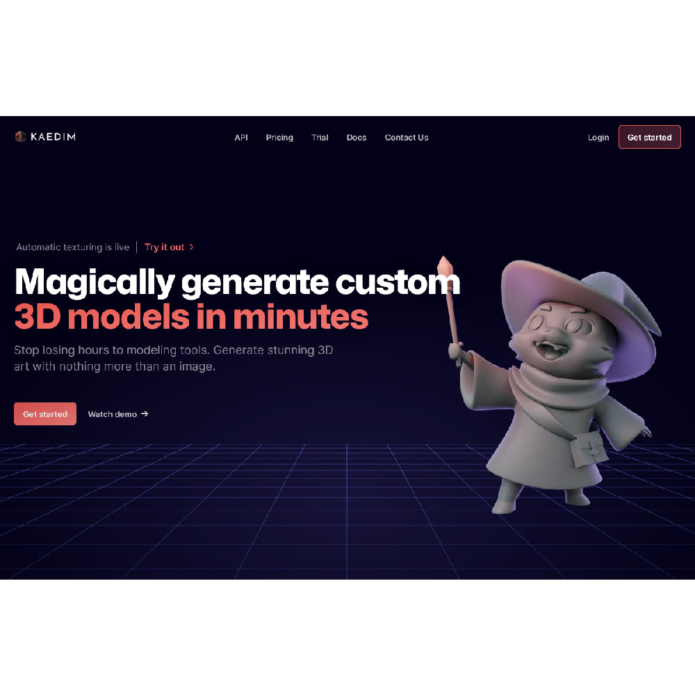 Kaedim – AI-Powered 2D-to-3D Model Converter