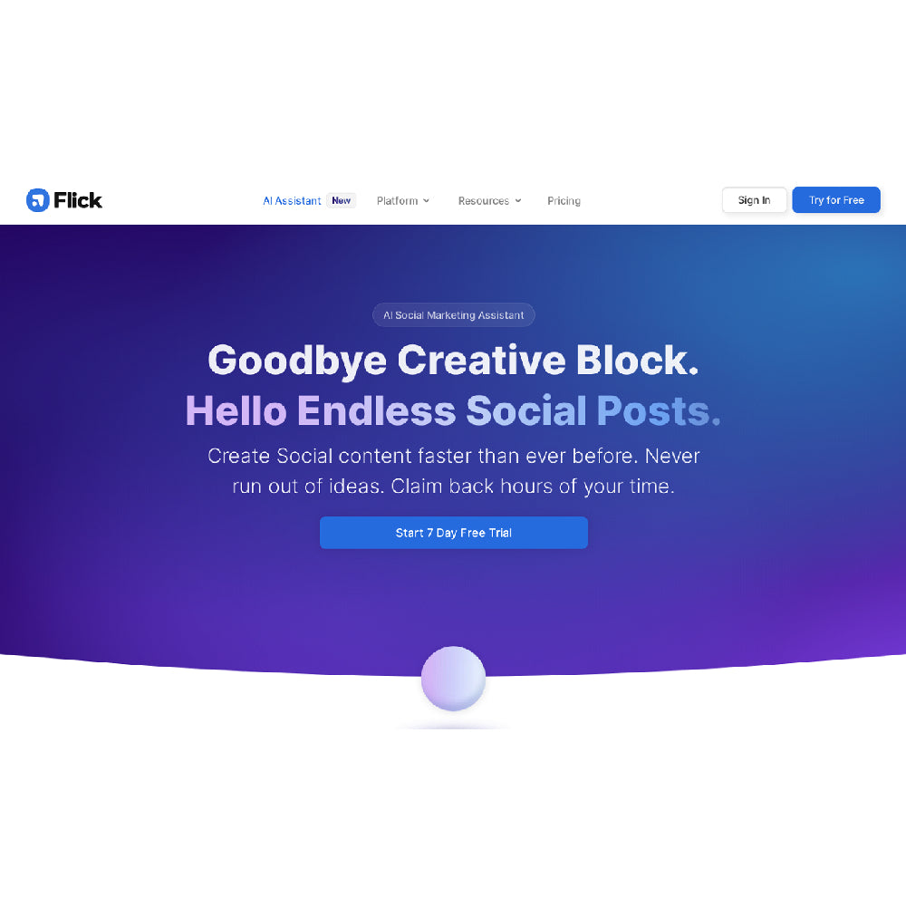 Flick – AI-Powered Social Media Marketing Platform