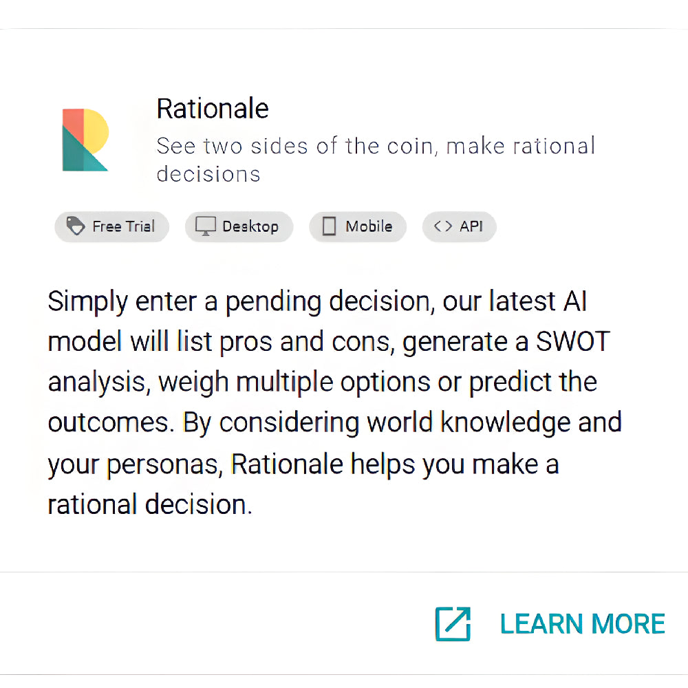 Rationale AI – AI-Powered Decision-Making & Analysis Platform