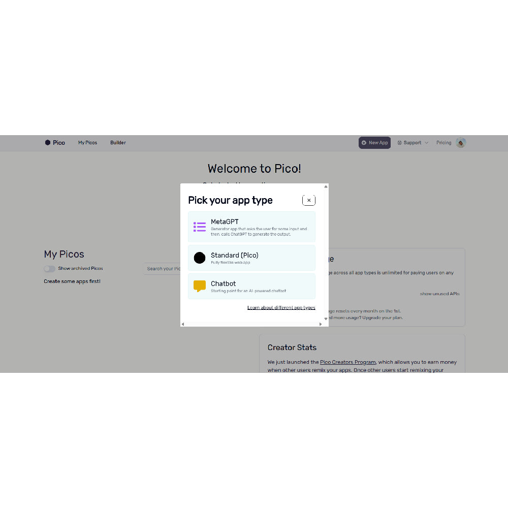 Pico – AI-Powered No-Code Mobile App Builder