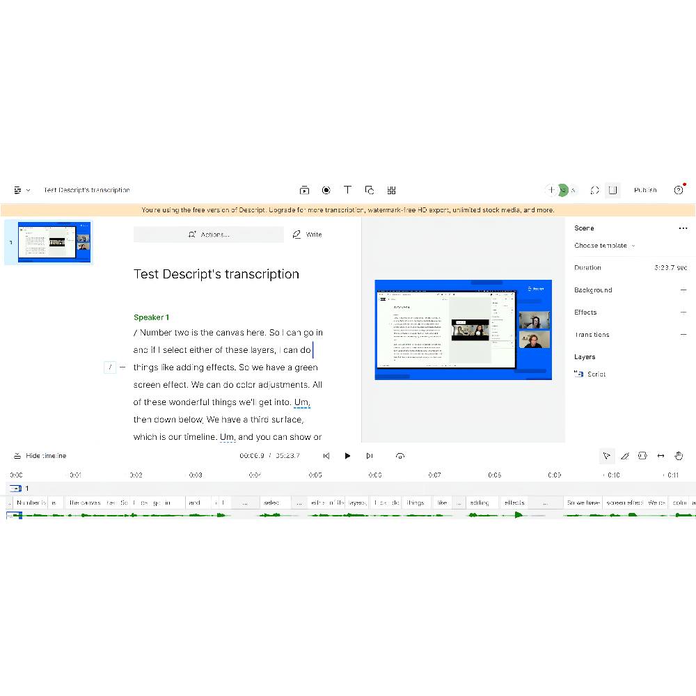 Descript – All-in-One AI Audio & Video Editor