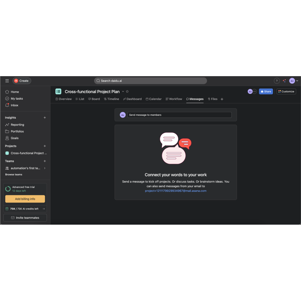 Asana – AI-Enhanced Work Management Platform