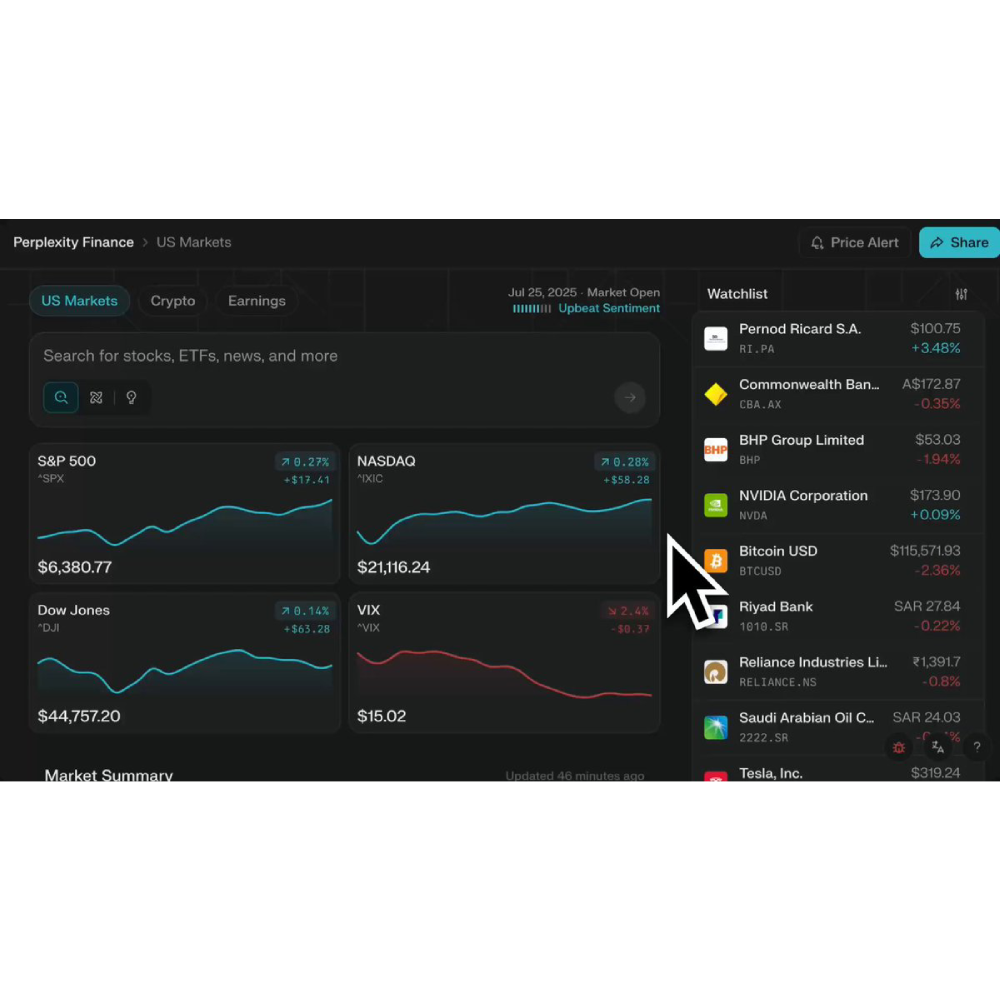 Perplexity Finance – AI-Powered Market & Company Research Assistant