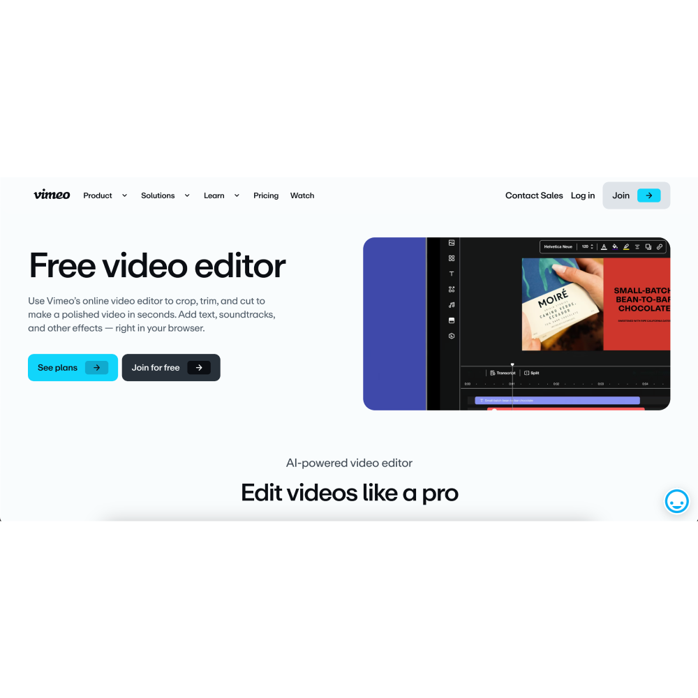 Vimeo (with Magisto AI Editing) – AI-Powered Video Creation & Editing