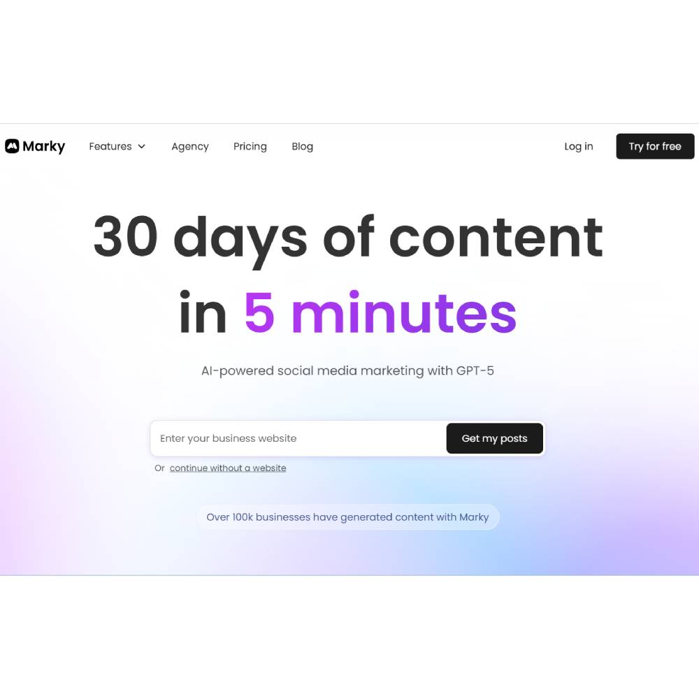 Marky AI – Automated Social Media Content Platform