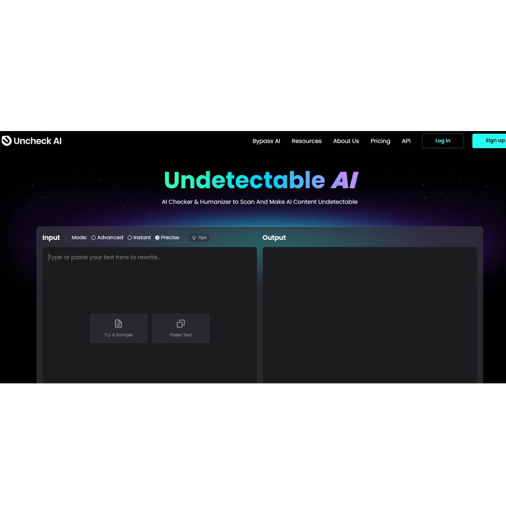 Uncheck AI — AI Text Humanizer and Undetectable Content Generator
