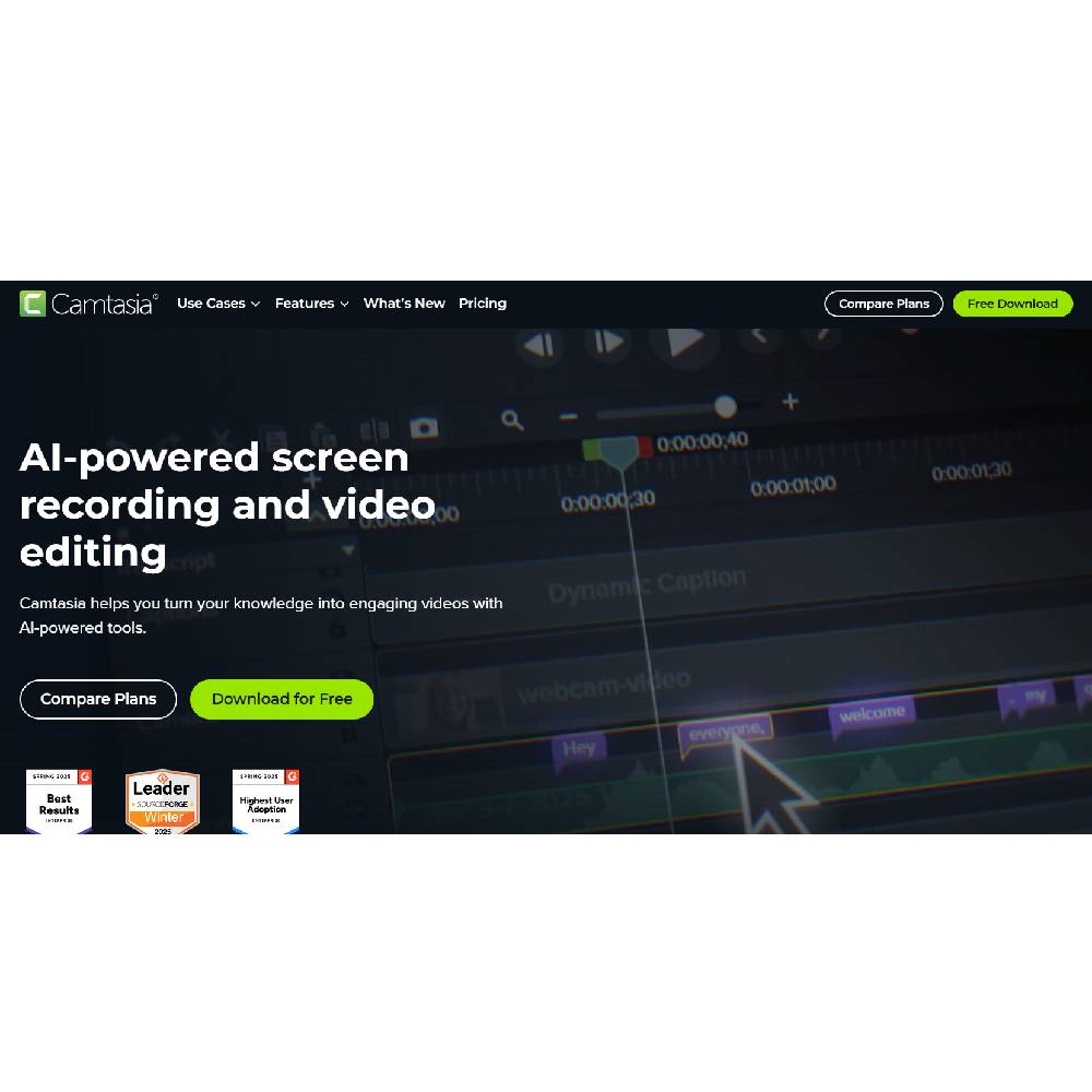 Camtasia – Professional Screen Recording & Video Editing Suite
