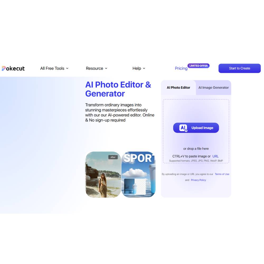 Pokecut – AI Photo Editor & Image Generator for Studio-Quality Visuals