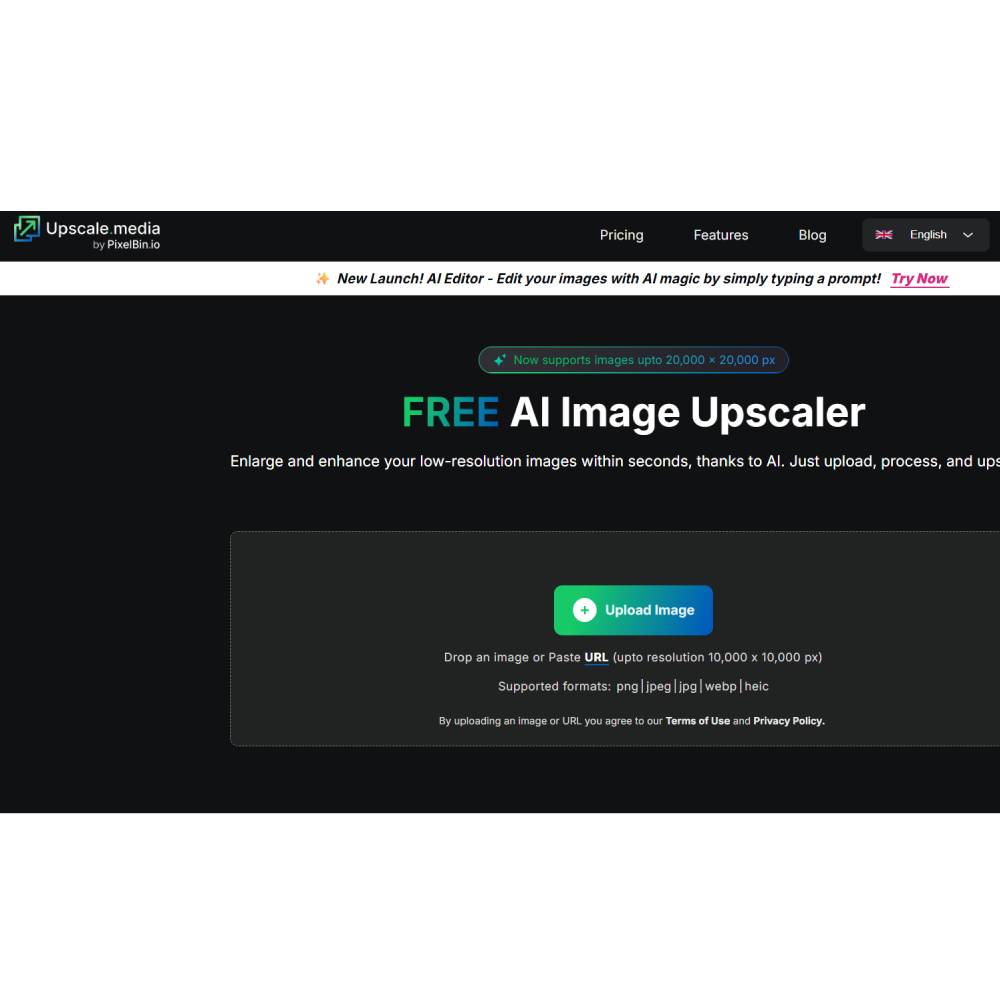 Upscale.media – Free AI Image Upscaling & Enhancement Tool