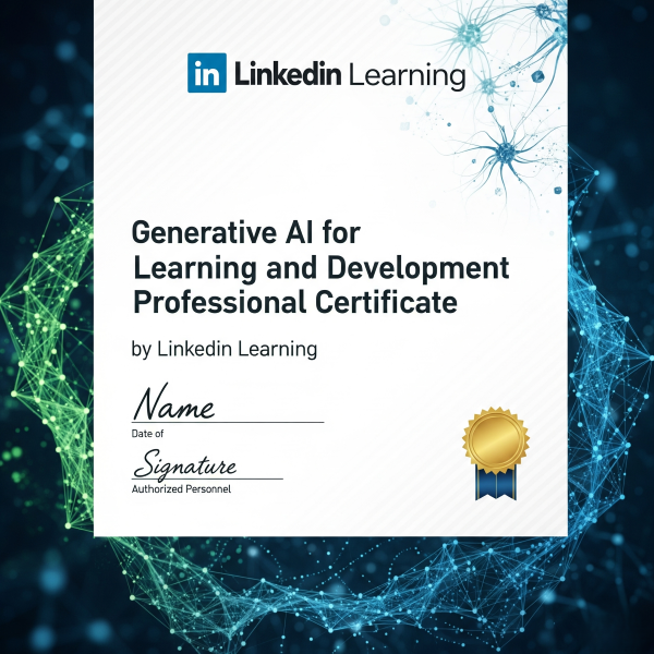 Generative AI for Learning and Development Professional Certificate by LinkedIn Learning
