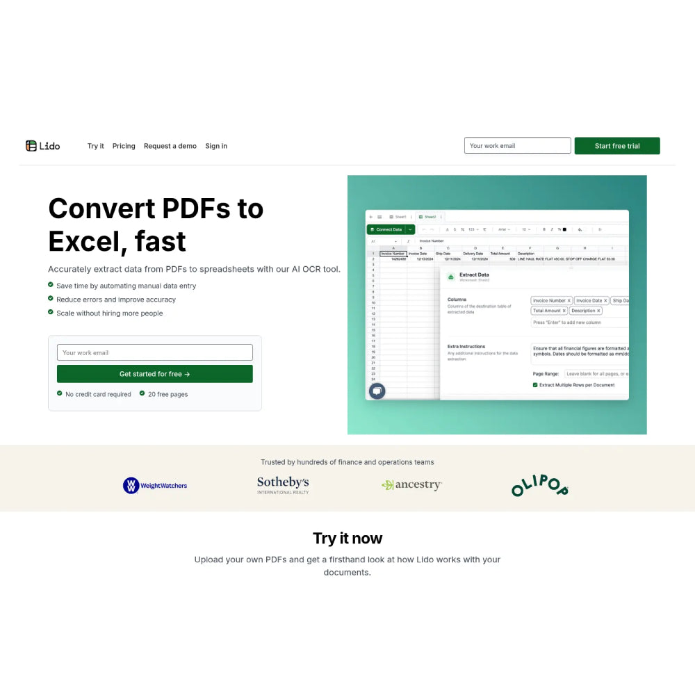 Lido – AI-Powered Document Data Extraction