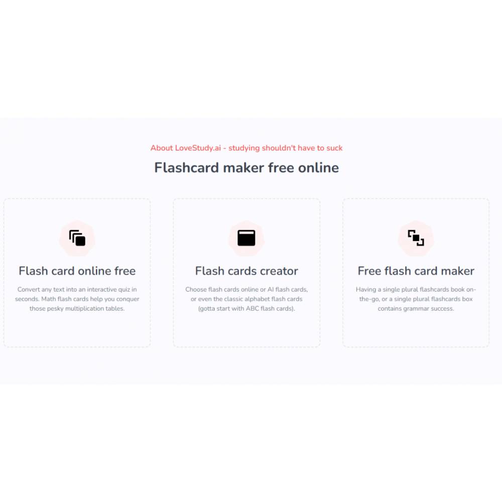 LoveStudy.ai — AI Flashcards Quizzes and Smart Study Notes