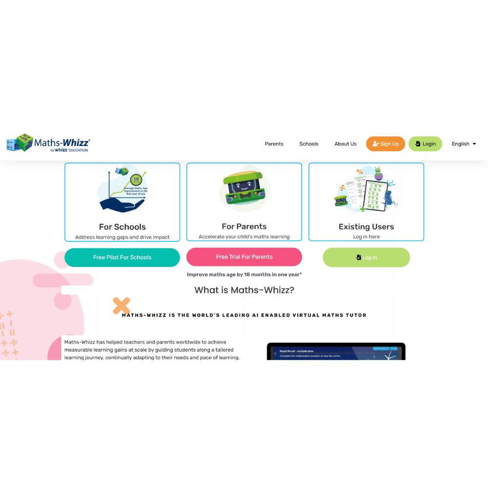 Maths Whizz — Intelligent Virtual Math Tutor for Personalized Learning