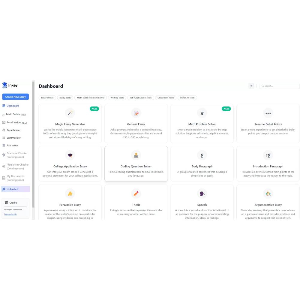 Inkey.ai — Personal AI Tutor and Academic Assistance Platform