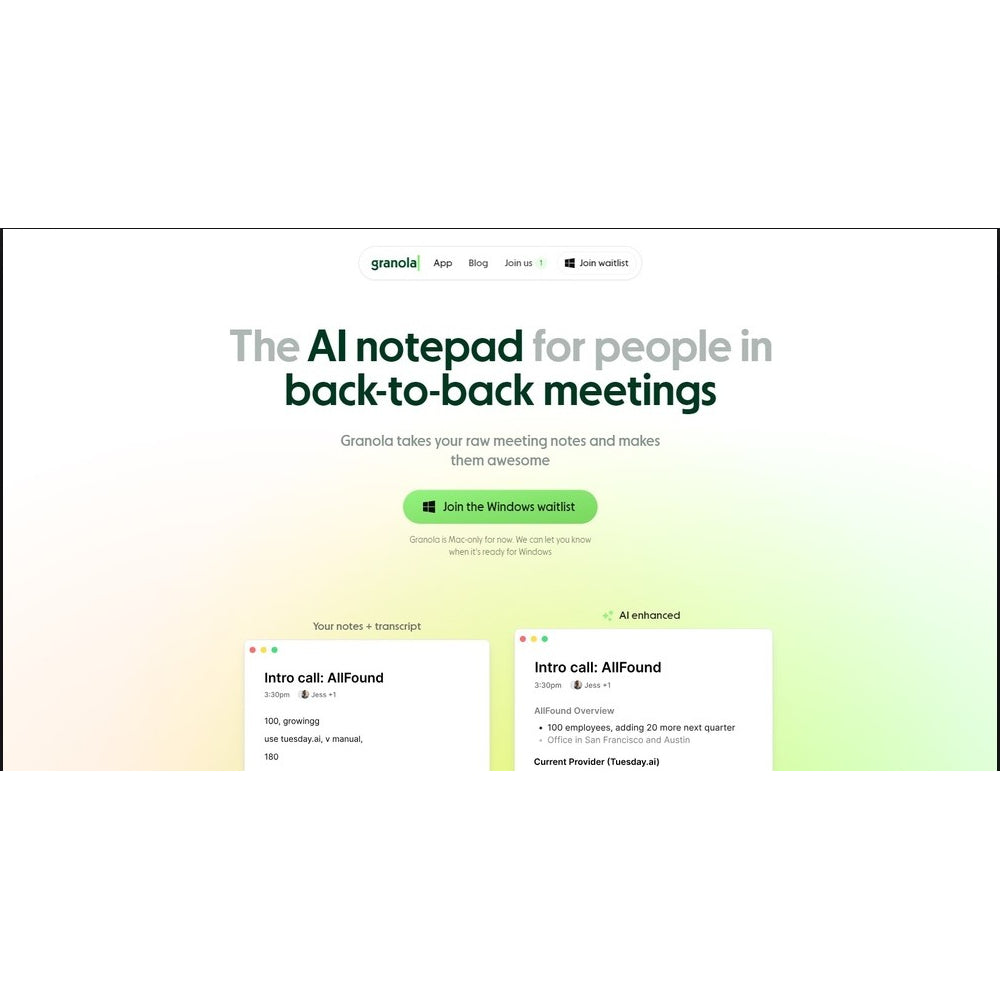 Granola AI – Smart Meeting Notes & Summaries