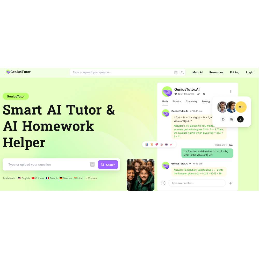 GeniusTutor — AI Homework Helper and Smart Study Assistant