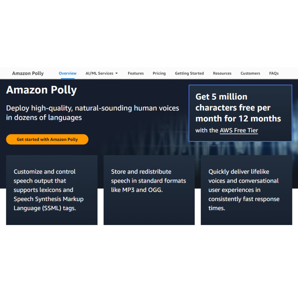 Amazon Polly – AI Text-to-Speech for Natural Lifelike Voices