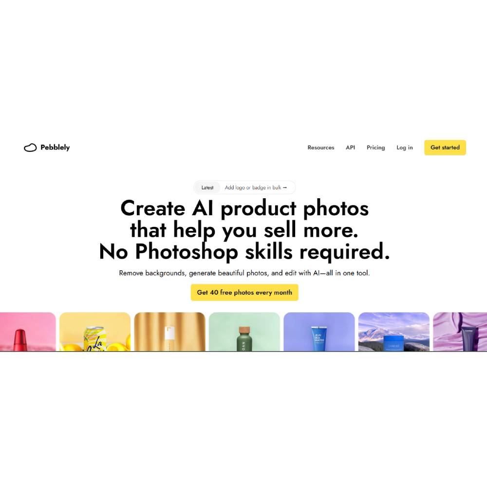 Pebblely – AI Product Photo Generator with Branded Backgrounds