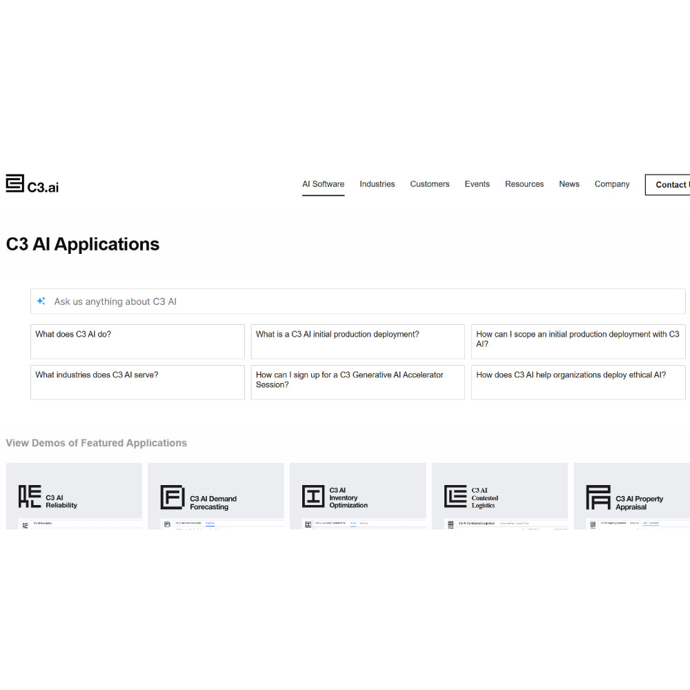 C3 AI – AI-Powered Supply Chain Resilience Platform