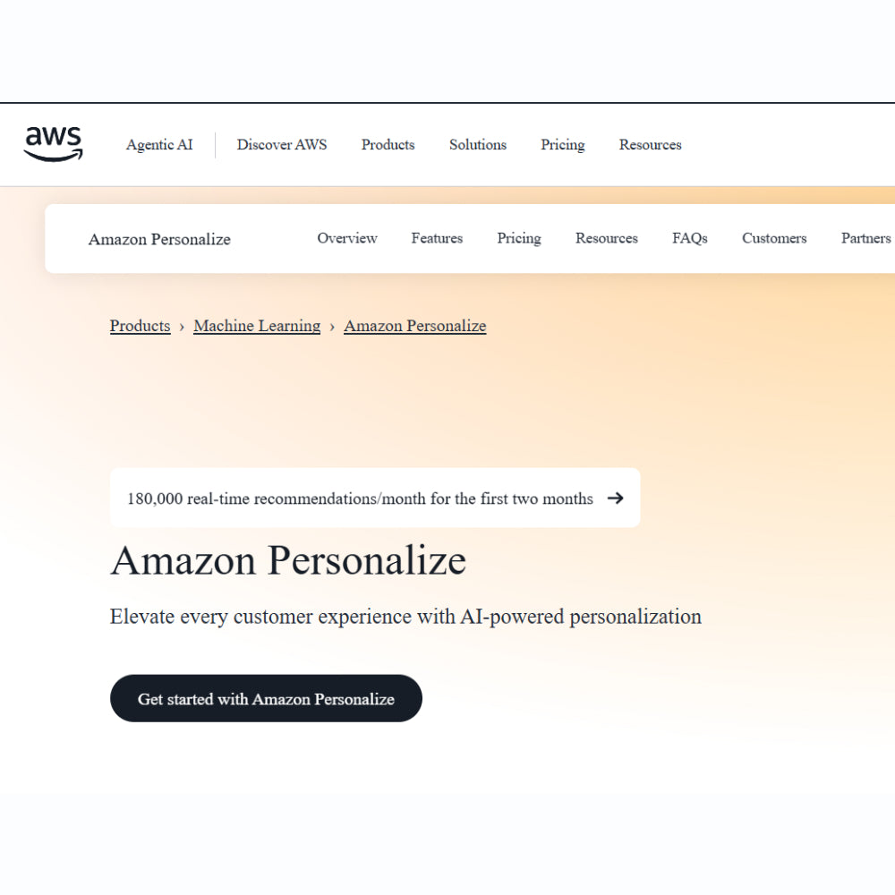Amazon Personalize – AI-Powered Real-Time Recommendation Engine