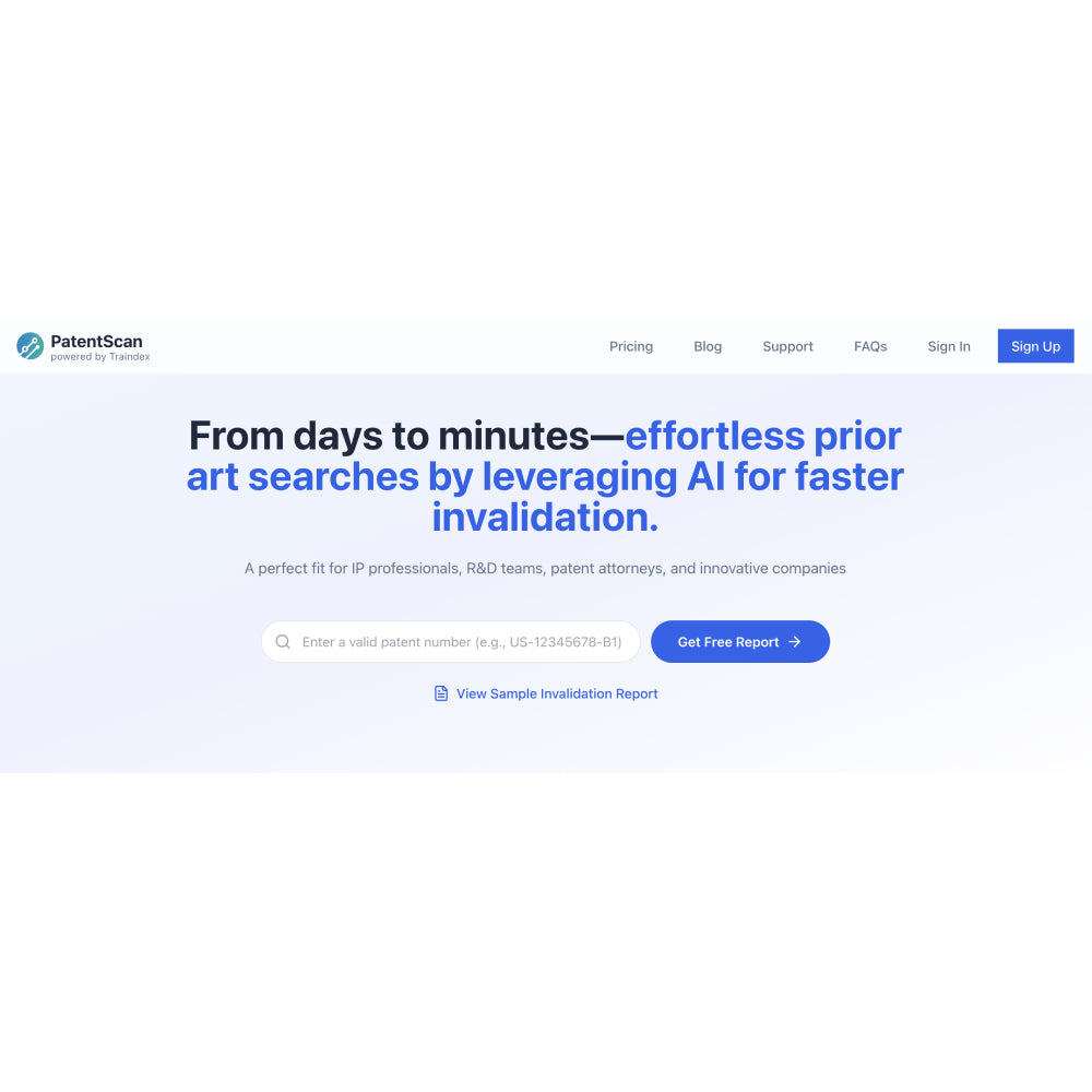 PatentScan – AI-Powered Prior Art & Patent Invalidation Analysis
