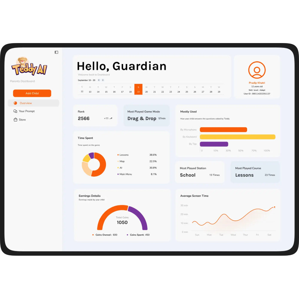Teddy AI – Personalized AI Learning Platform for Kids