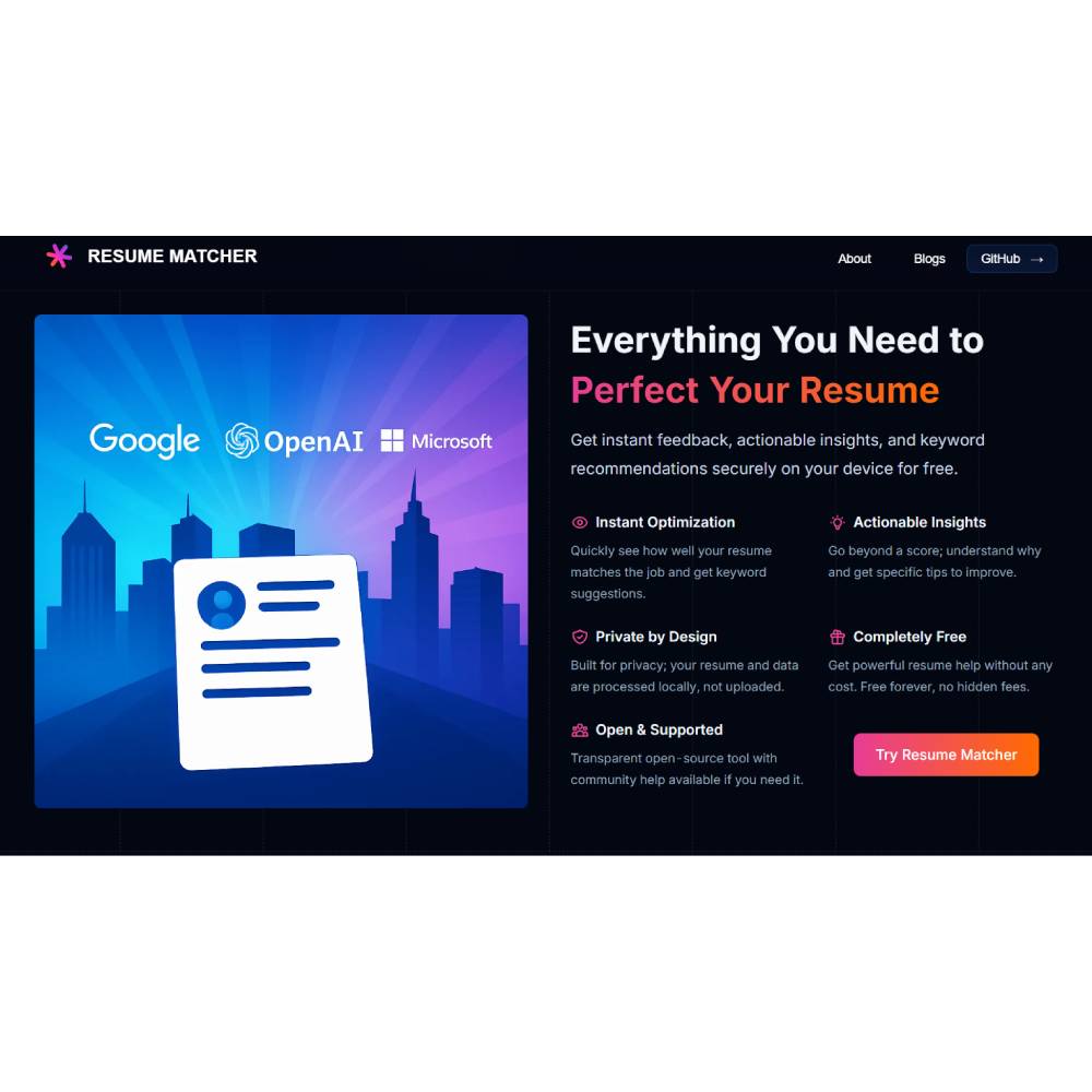 Resume Matcher — AI Resume and Job Description Comparison Platform