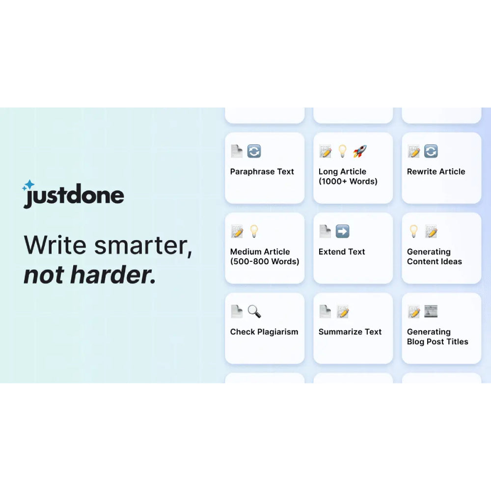JustDone – AI Writing Assistant for Authors & Marketers