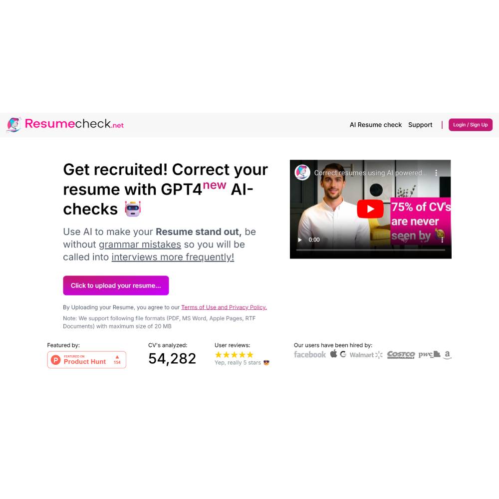 ResumeCheck.net — AI Resume Review and Optimisation Platform