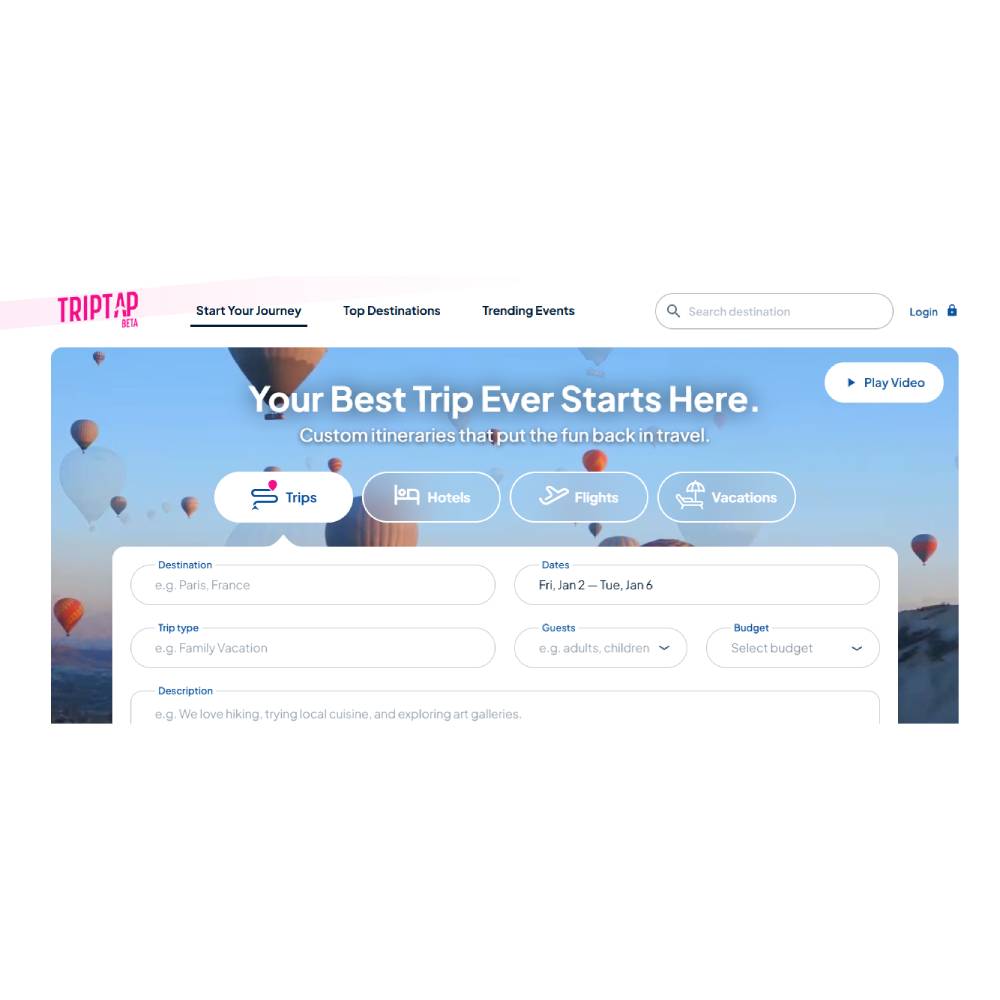 TripTap – AI-Powered Personalized Travel Planning Platform