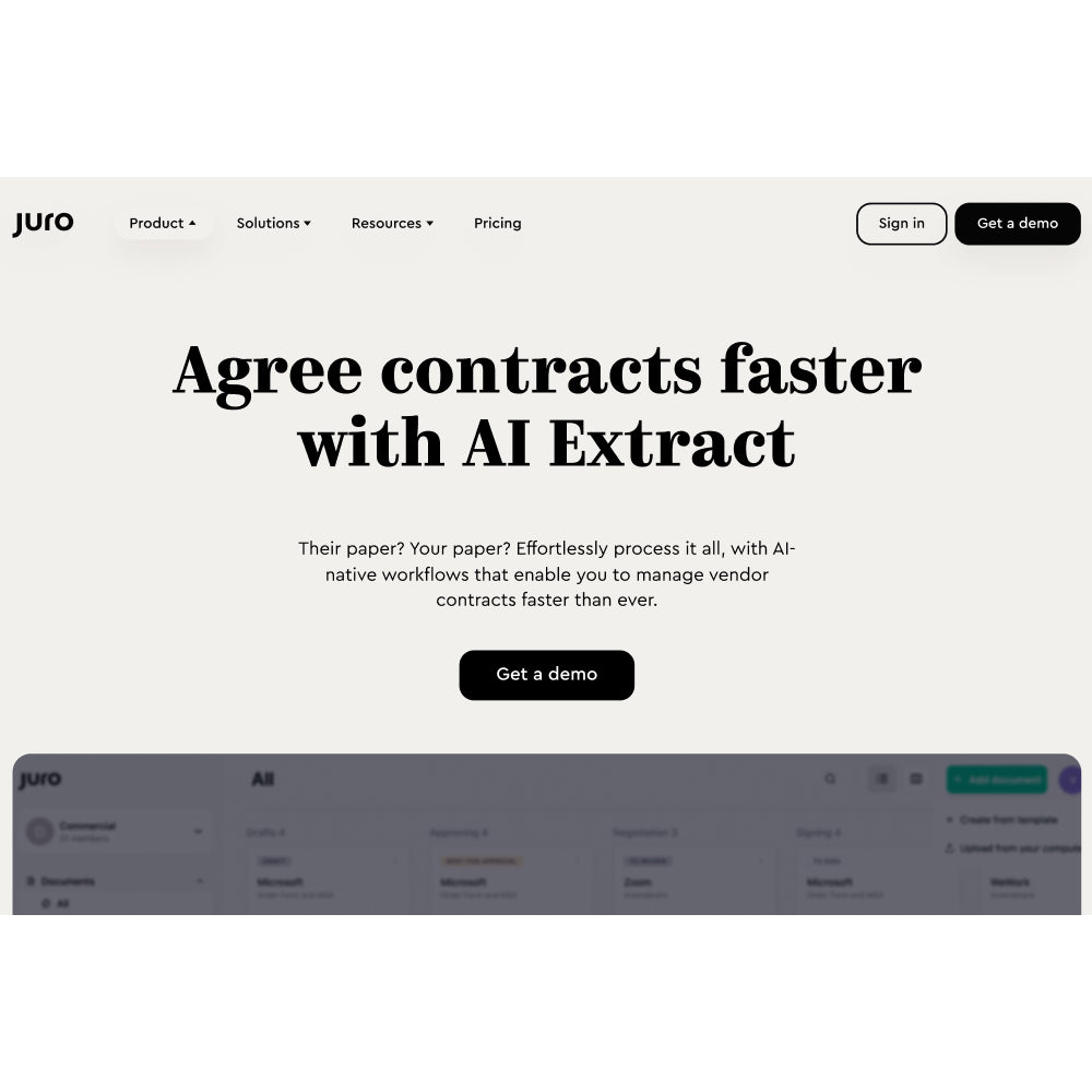 Juro – AI-Powered Contract Management Platform