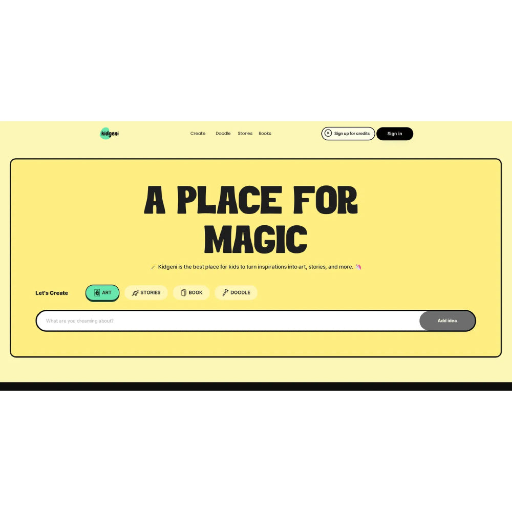 KidGeni – AI-Powered Creativity Platform for Kids