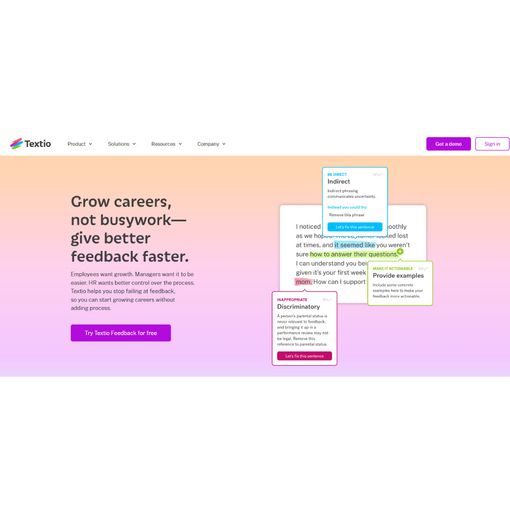 Textio  – AI-Powered Writing Enhancement Platform