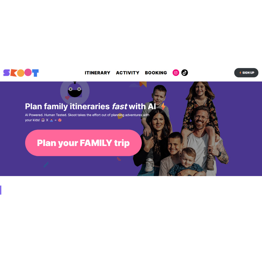 Skoot – AI-Powered Trip Planner for Effortless Family & Group Travel