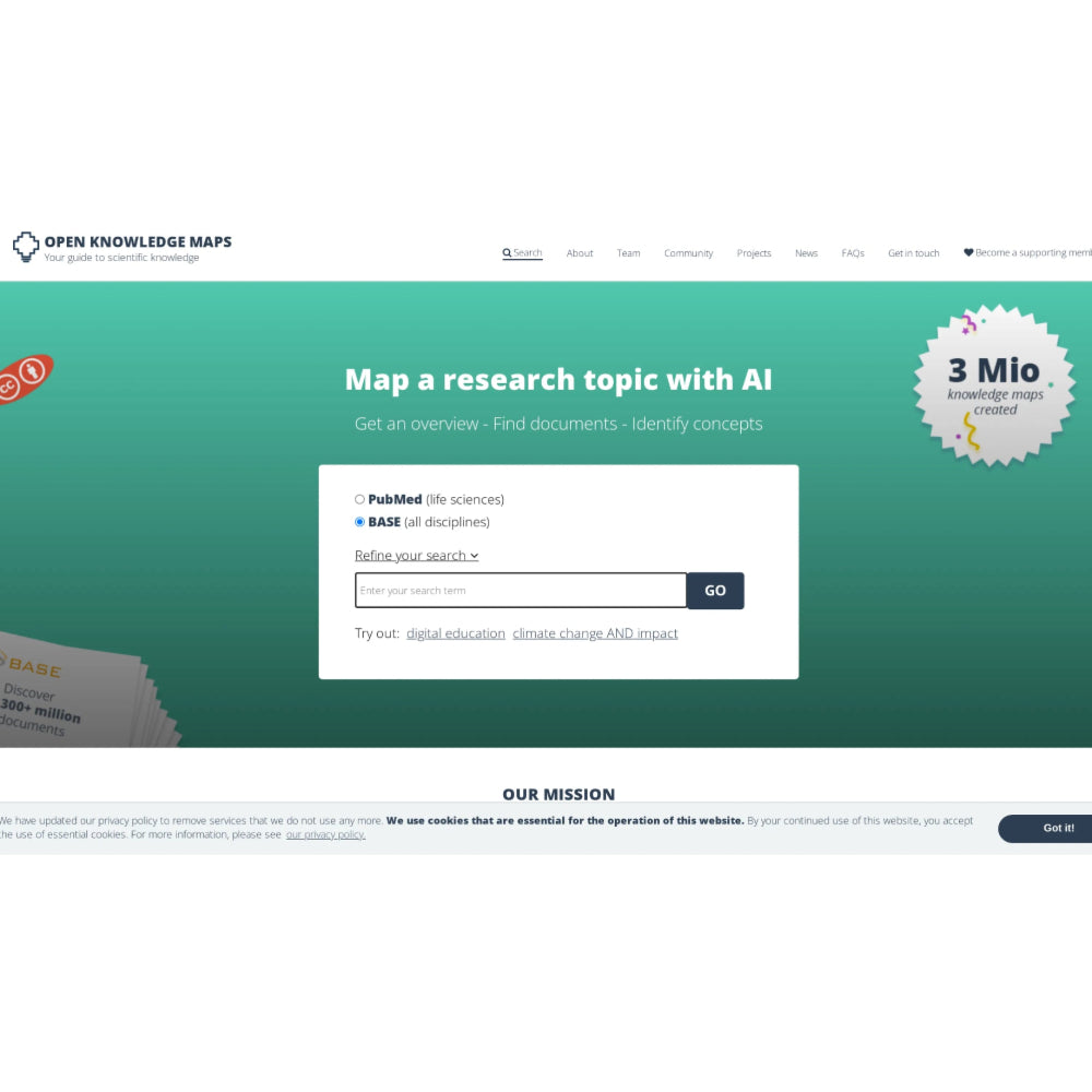 Open Knowledge Maps – AI-Powered Visual Discovery
