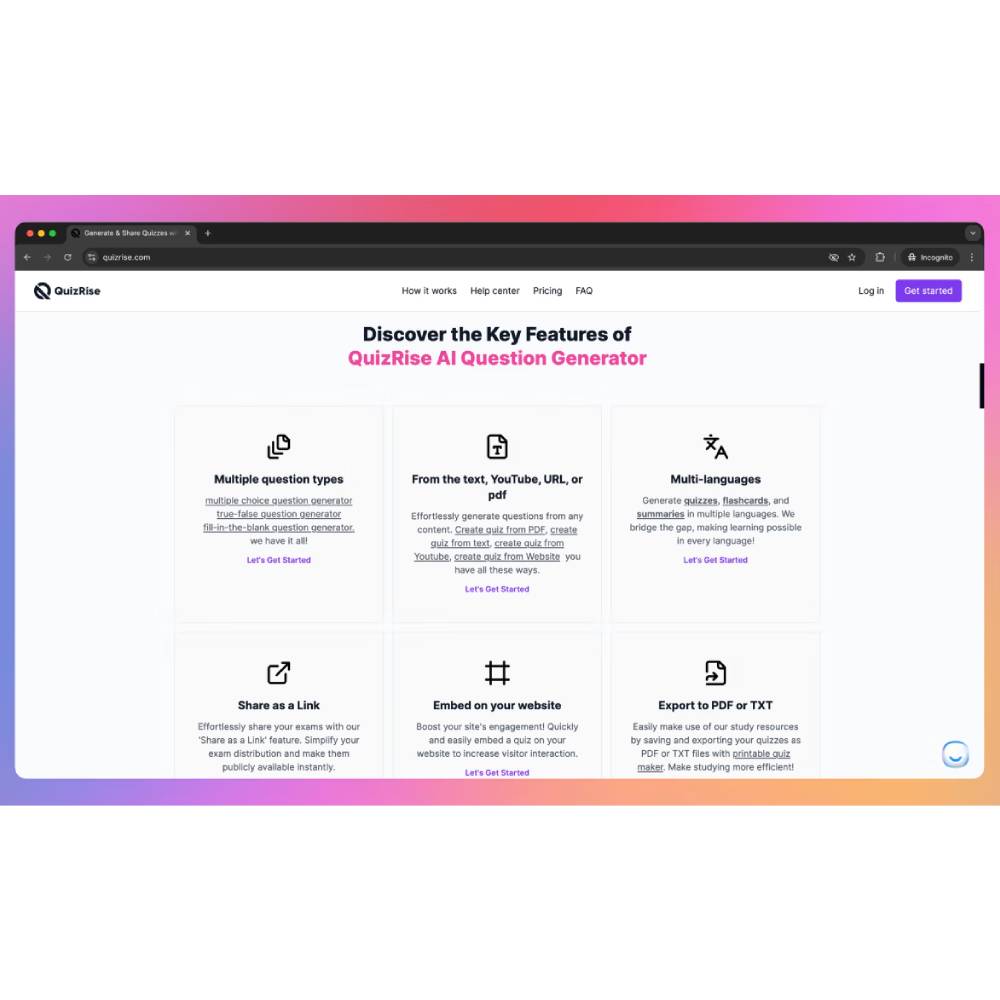 QuizRise — AI Quiz and Flashcard Generator for Smarter Study