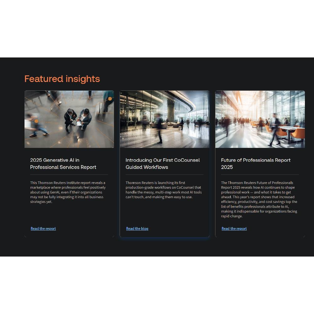 Thomson Reuters — Enterprise Intelligence and AI Powered Information Platform