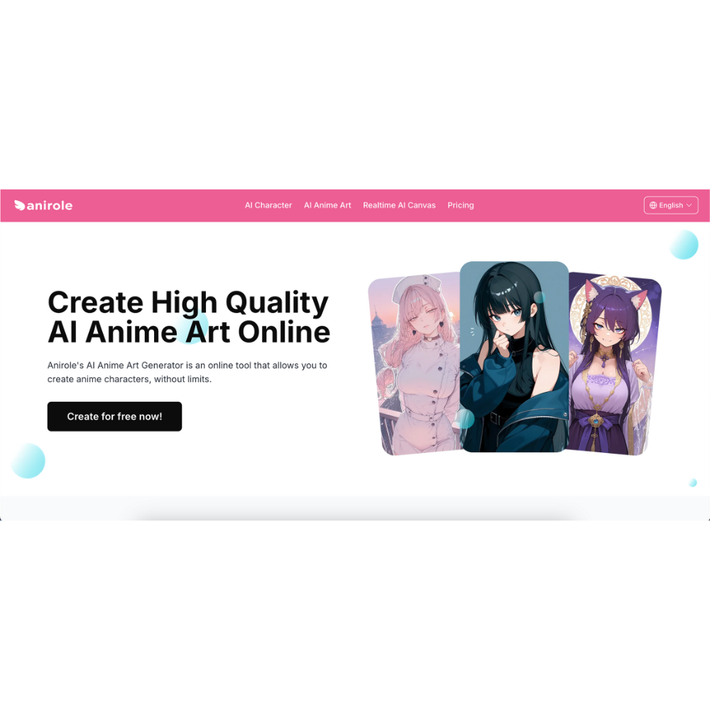Anirole – AI Anime Art & Interactive Roleplay Platform