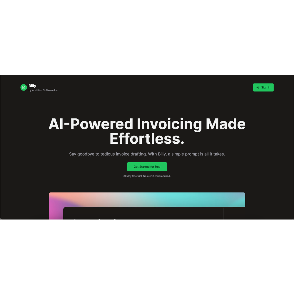 Billy AI – Smart Invoicing for Freelancers & Small Businesses