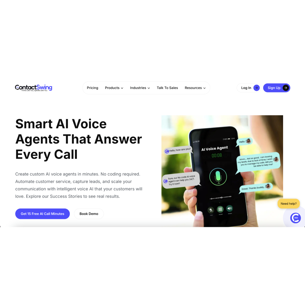 ContactSwing – AI Voice Call & Customer Interaction Platform