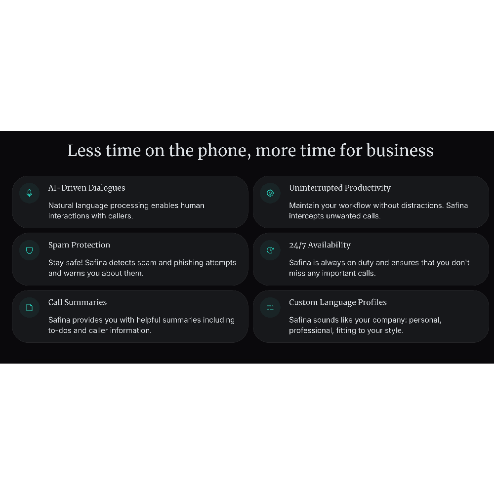 Safina AI – AI Phone Assistant & Call Management Tool
